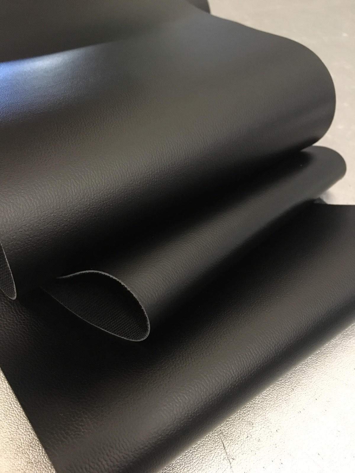 An application scenario or product detail of black faux leather fabric - Image 5