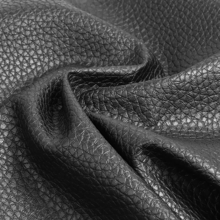 An application scenario or product detail of black faux leather upholstery fabric - Image 15