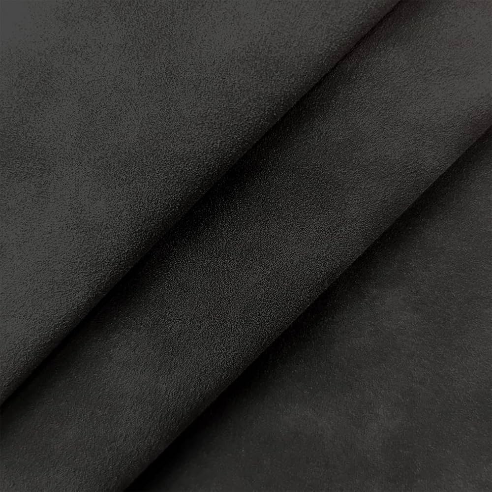 An application scenario or product detail of black faux suede fabric - Image 12