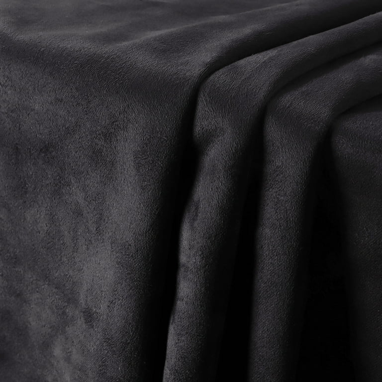 An application scenario or product detail of black faux suede material - Image 1