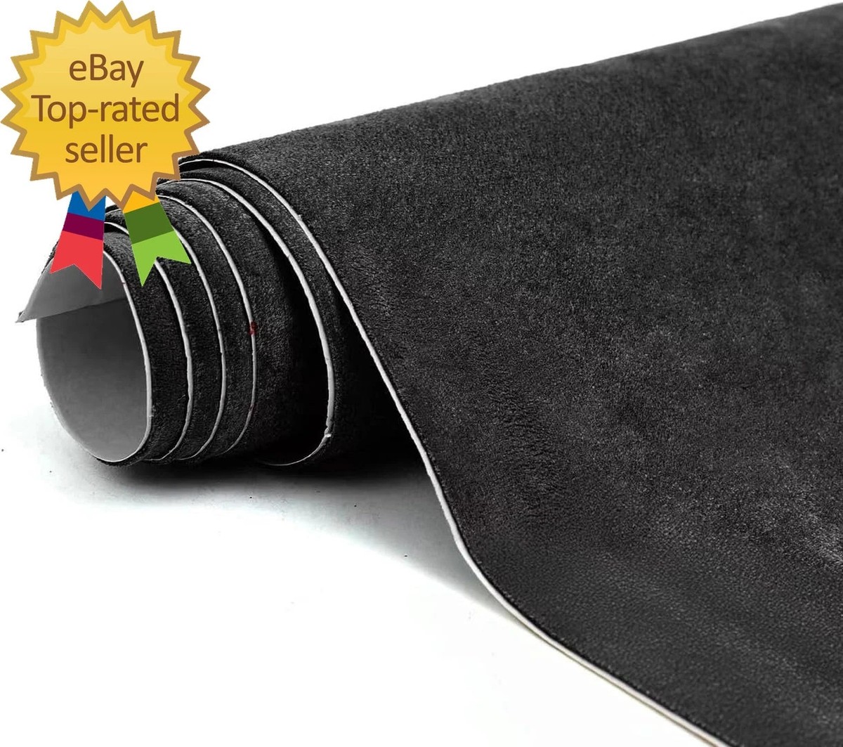 An application scenario or product detail of black suede leather fabric - Image 5