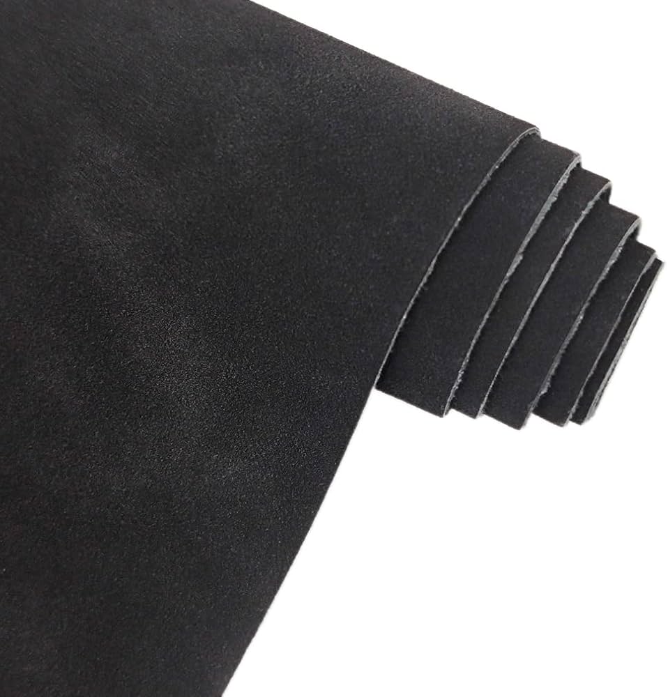 An application scenario or product detail of black suede leather fabric - Image 12