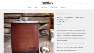 Blackthorn Leather - Monogrammed Flask