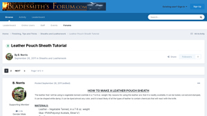 Bladesmiths Forum - Leather Pouch Sheath Tutorial