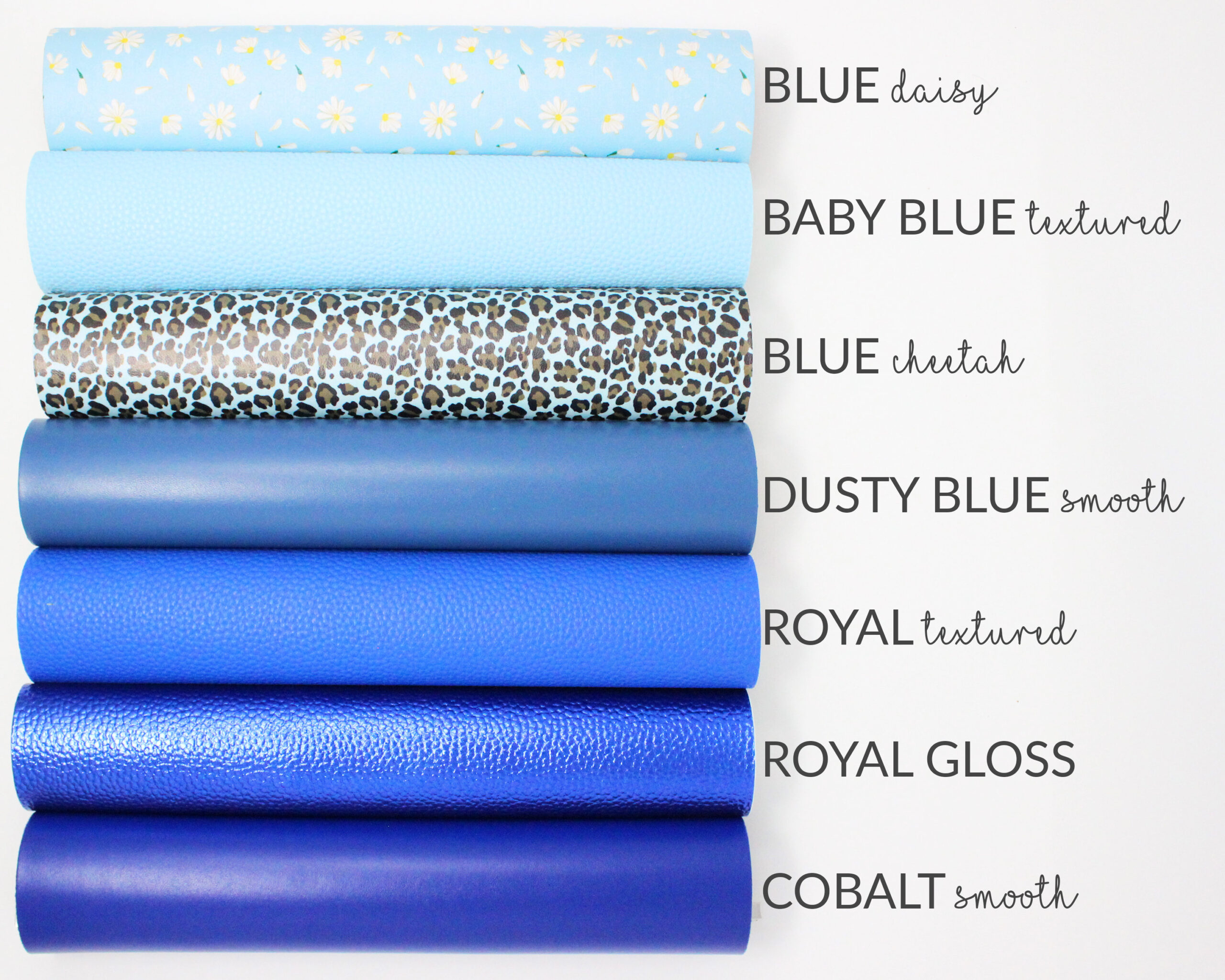 An application scenario or product detail of blue faux leather fabric - Image 5