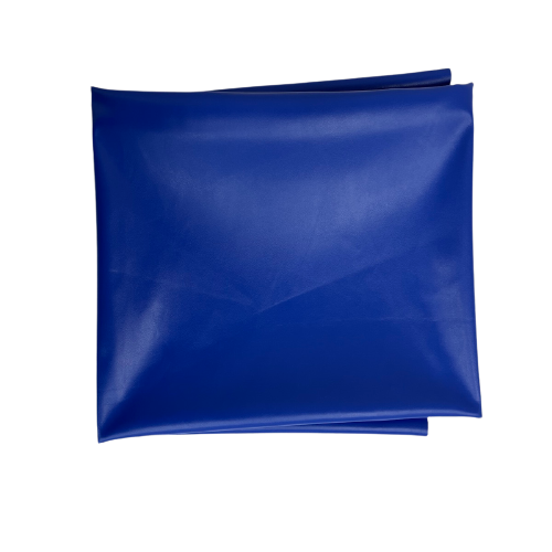 An application scenario or product detail of blue faux leather fabric - Image 11