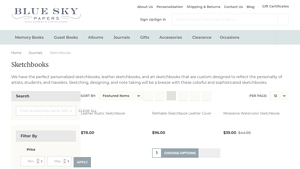 Blue Sky Papers - Personalized Leather Sketchbooks