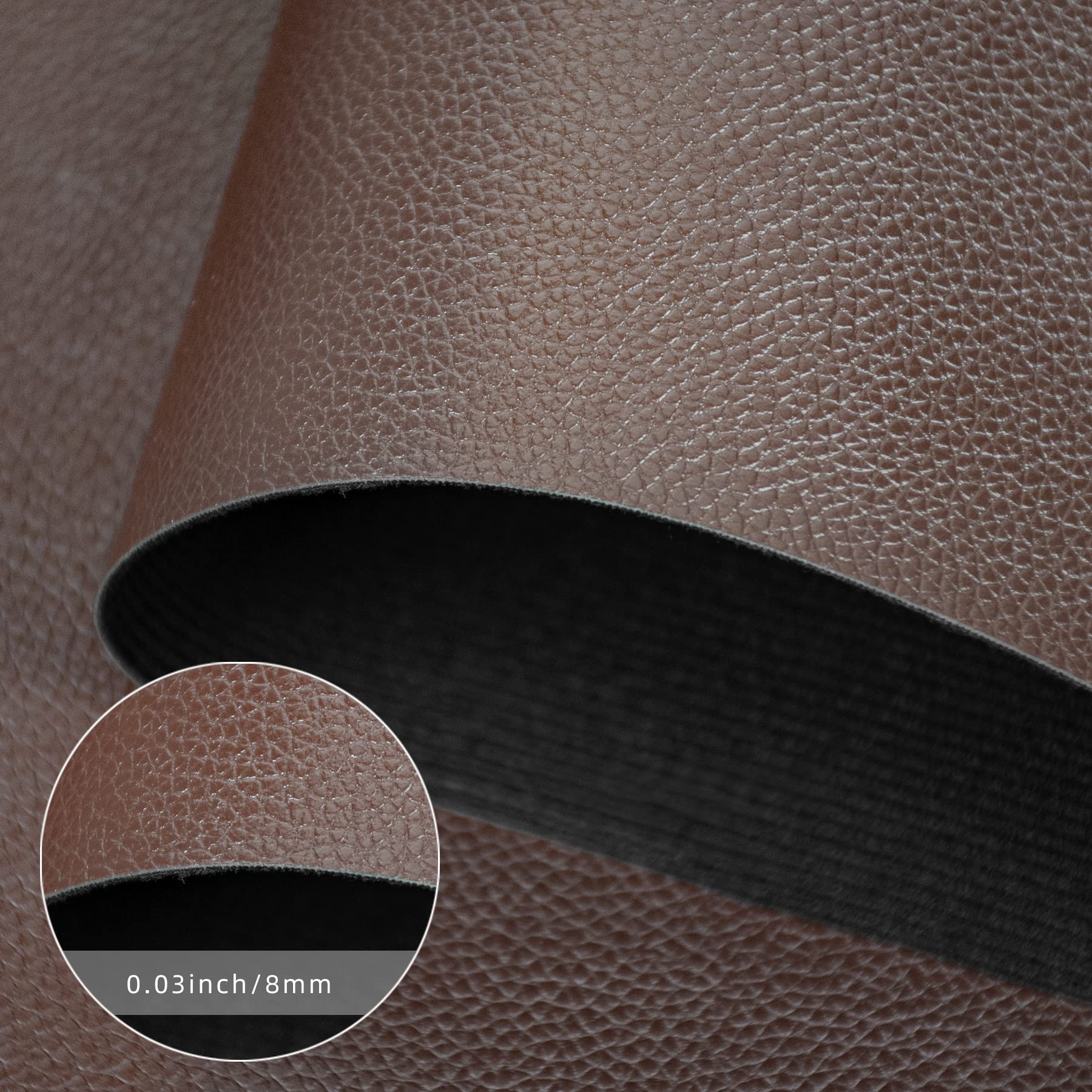 An application scenario or product detail of brown faux leather fabric - Image 6