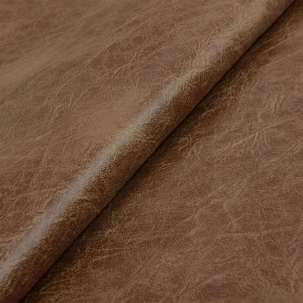 An application scenario or product detail of brown faux leather fabric - Image 9
