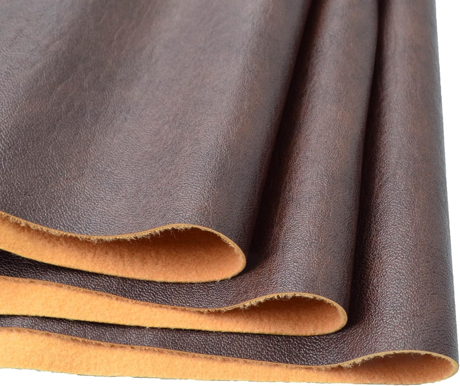 An application scenario or product detail of brown leather fabric - Image 2