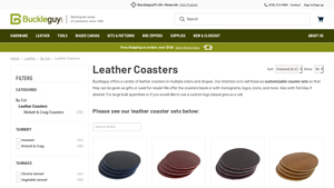 Buckleguy - Customizable Leather Coasters