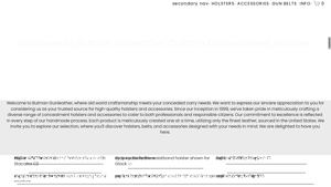 Bulman Gunleather - Custom Leather Holsters and Accessories