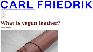 Carl Friedrik - Vegan Leather Collection