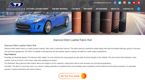 Carmatroll - Diamond Stitch Leather Fabric Roll