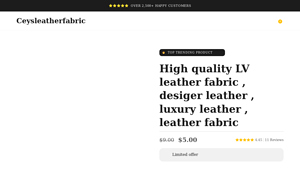 Ceys Leather Fabric - Luxury LV Leather