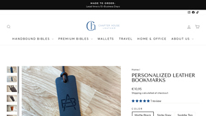 Chapter House - Personalized Leather Bookmarks