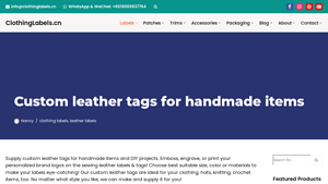 Clothing Labels - Custom Leather Tags