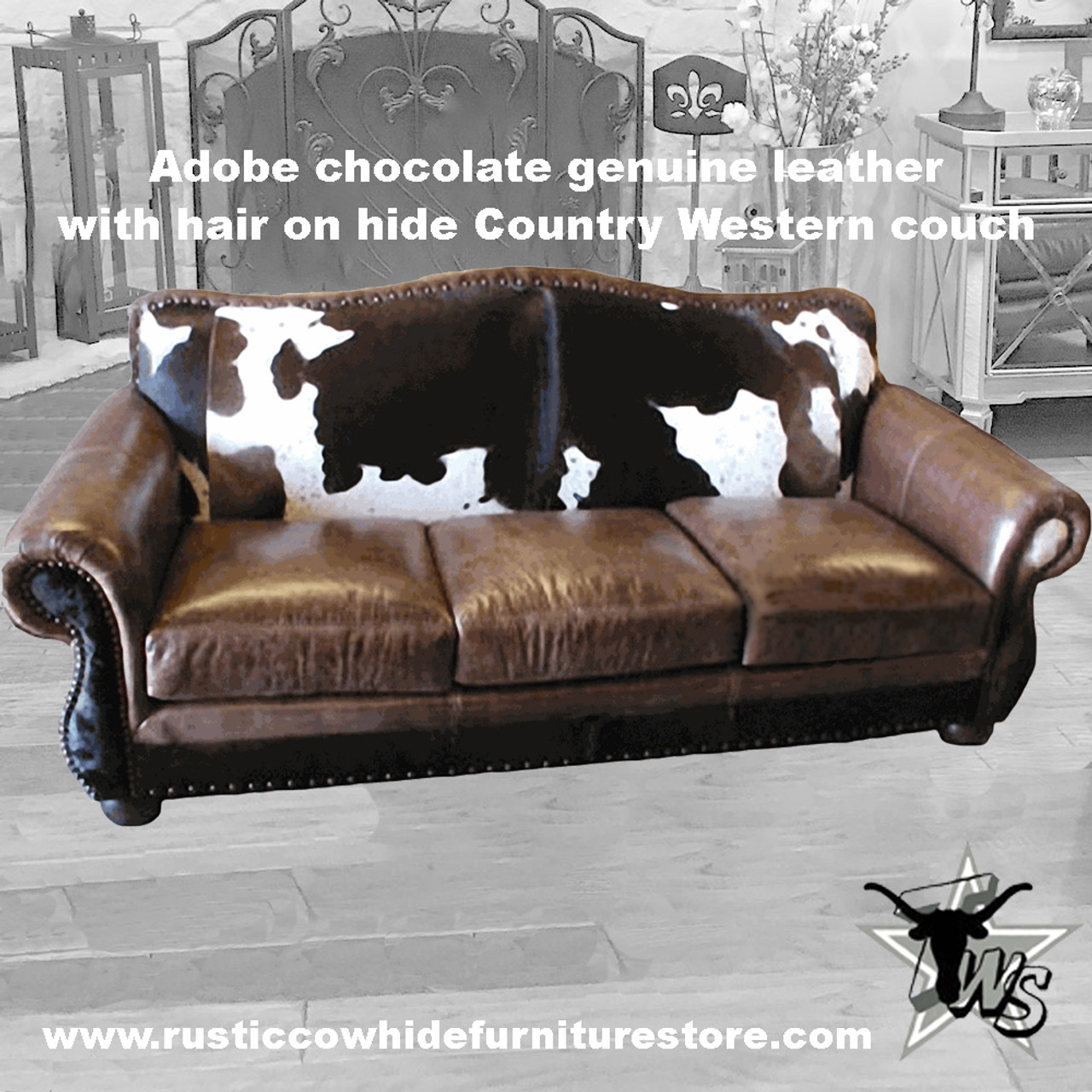 An application scenario or product detail of cowhide leather couch - Image 2