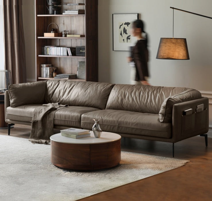 An application scenario or product detail of cowhide leather couch - Image 20