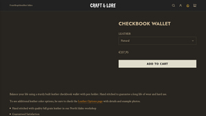 Craft and Lore - Checkbook Wallet