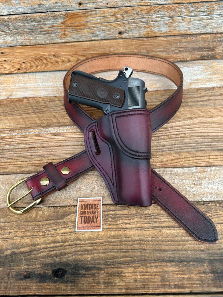 An application scenario or product detail of custom 1911 holsters leather - Image 2