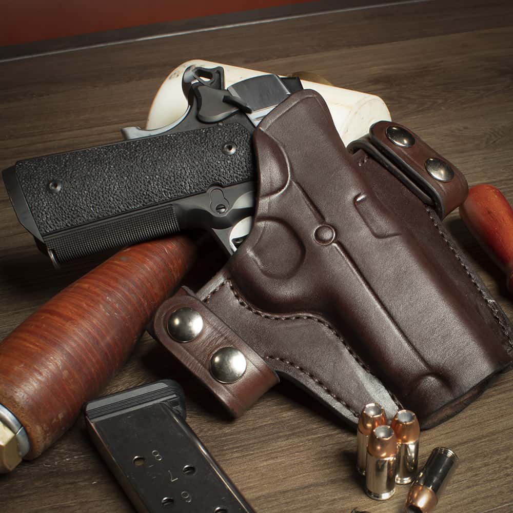 An application scenario or product detail of custom 1911 holsters leather - Image 5