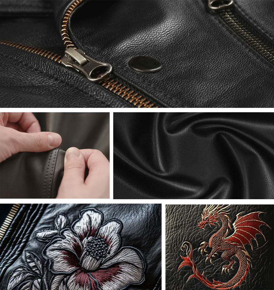 An application scenario or product detail of custom design leather jackets - Image 12