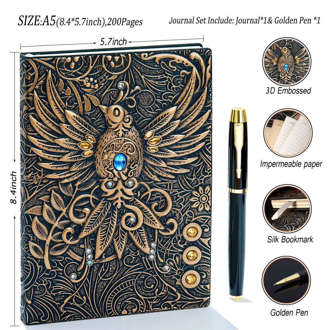 An application scenario or product detail of custom embossed leather journal - Image 12