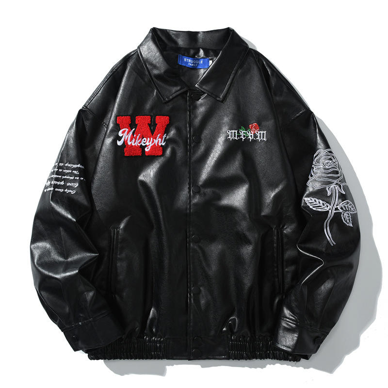 An application scenario or product detail of custom embroidered leather jackets - Image 10