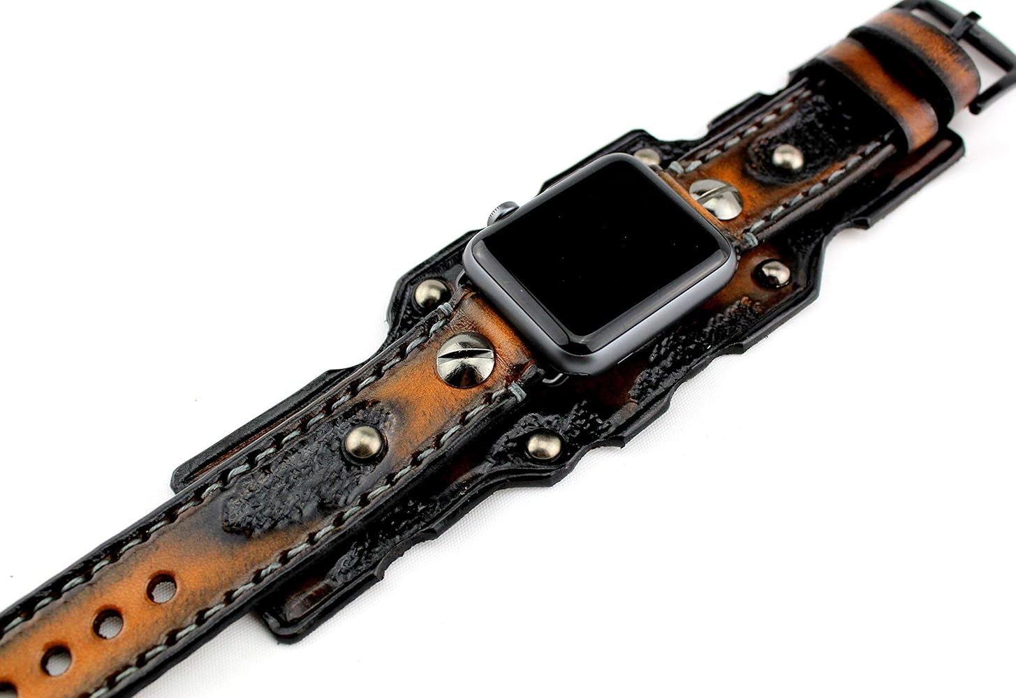An application scenario or product detail of custom leather apple watch bands - Image 16
