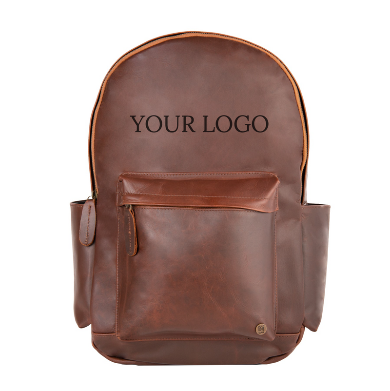 An application scenario or product detail of custom leather backpack - Image 1