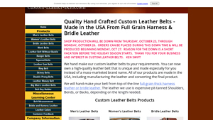 Custom Leather Belts - Hand Crafted Leather Belts