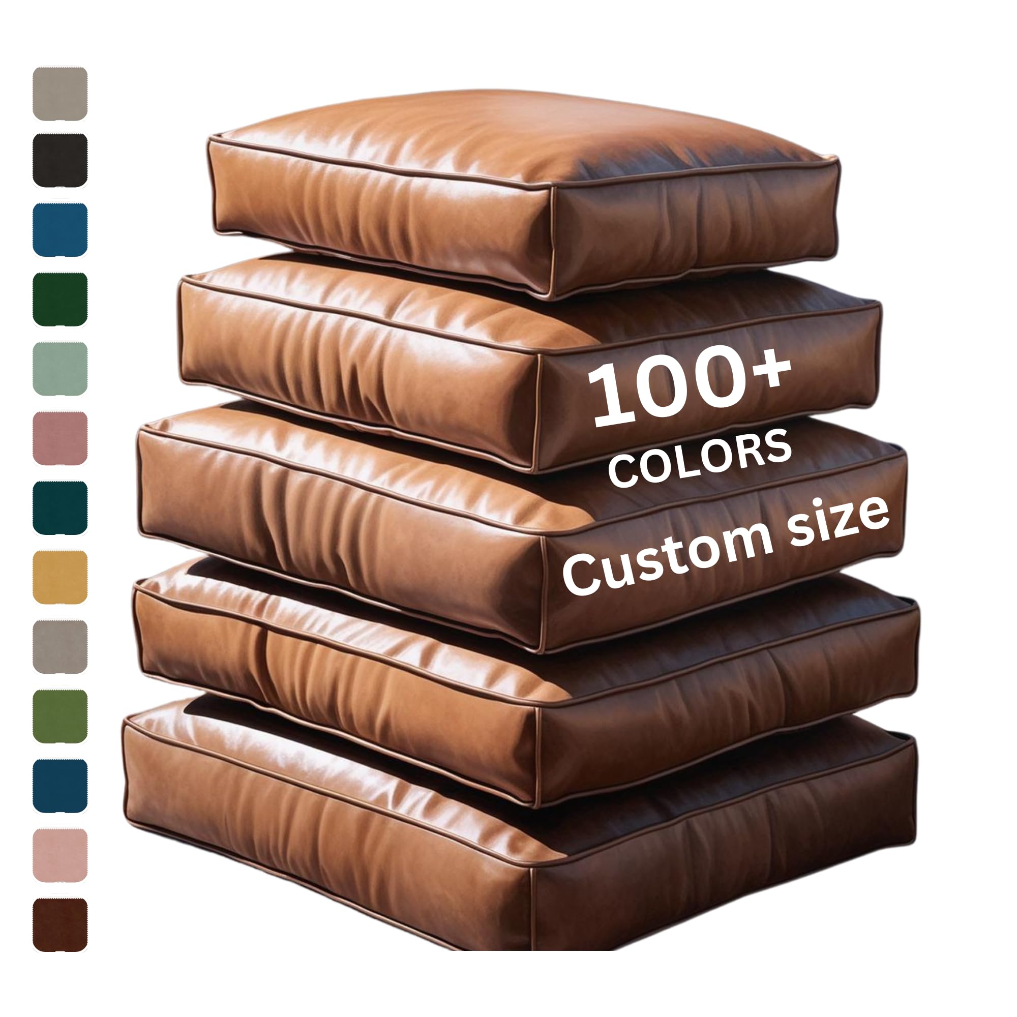 An application scenario or product detail of custom leather bench cushion - Image 1