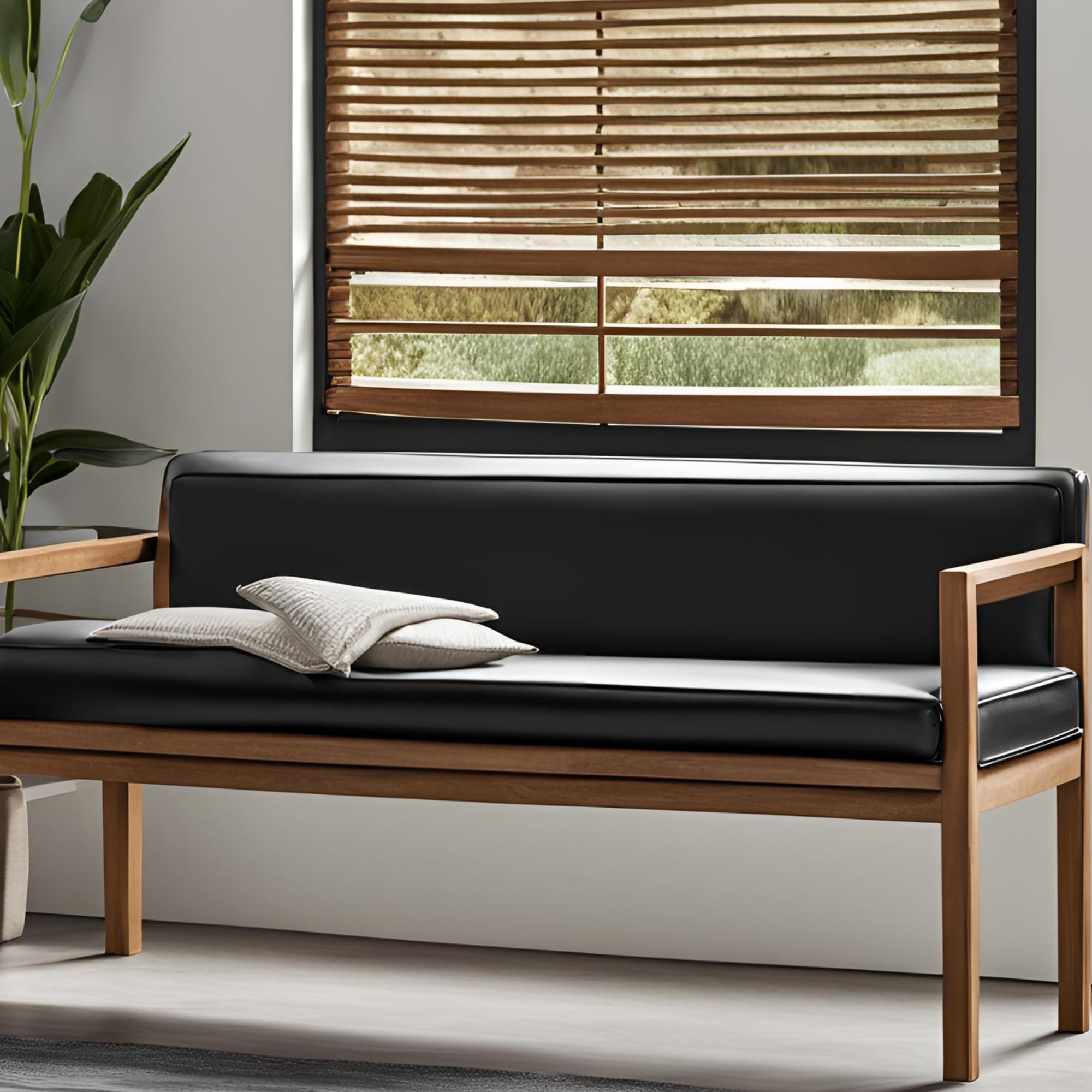 An application scenario or product detail of custom leather bench cushion - Image 8