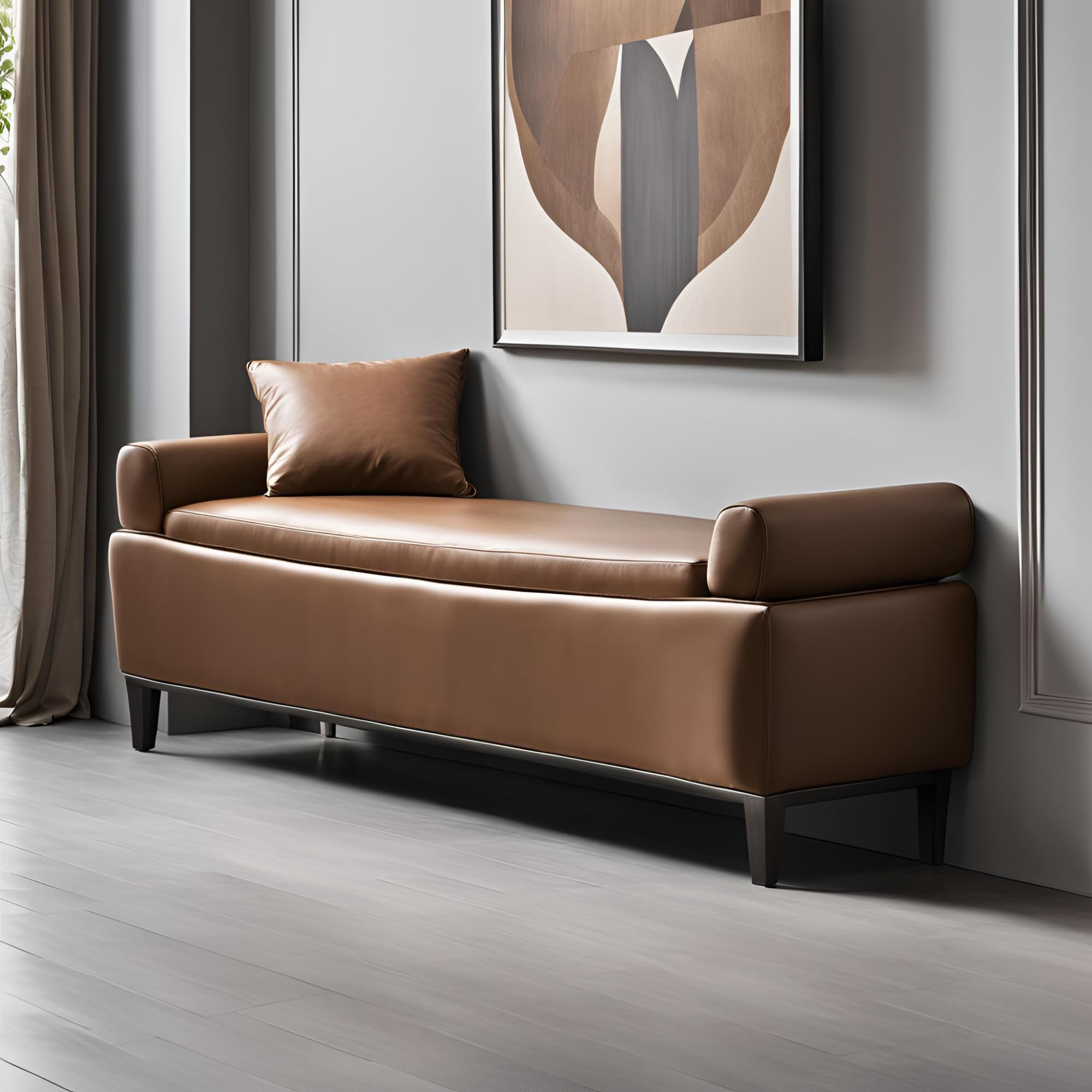 An application scenario or product detail of custom leather bench cushion - Image 11