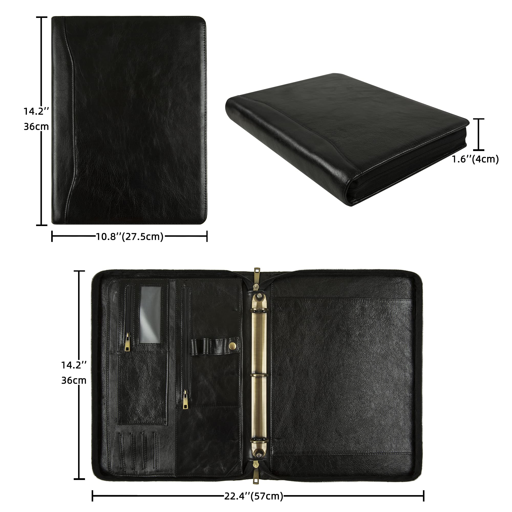 An application scenario or product detail of custom leather binders 3 ring - Image 15