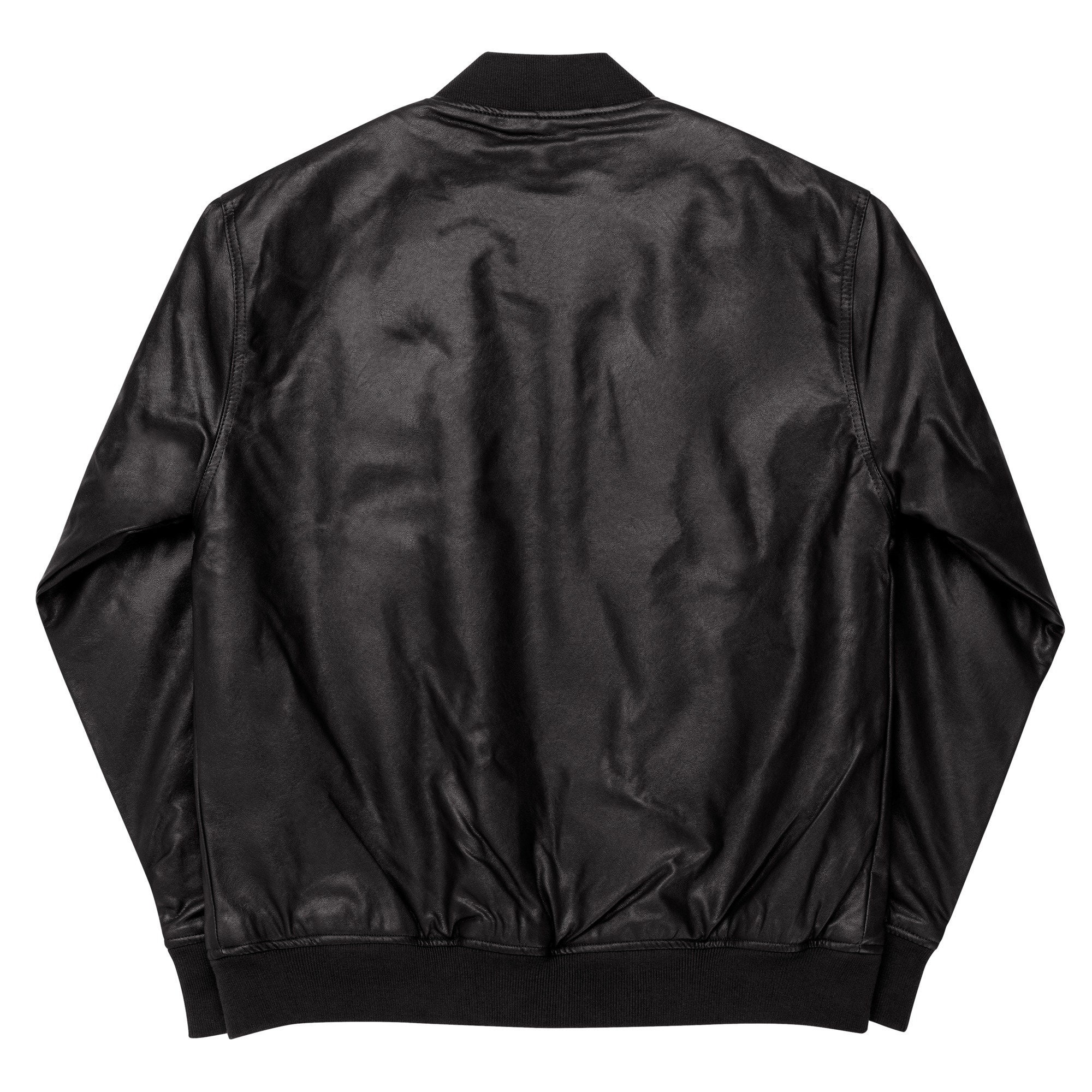 An application scenario or product detail of custom leather bomber jacket - Image 6