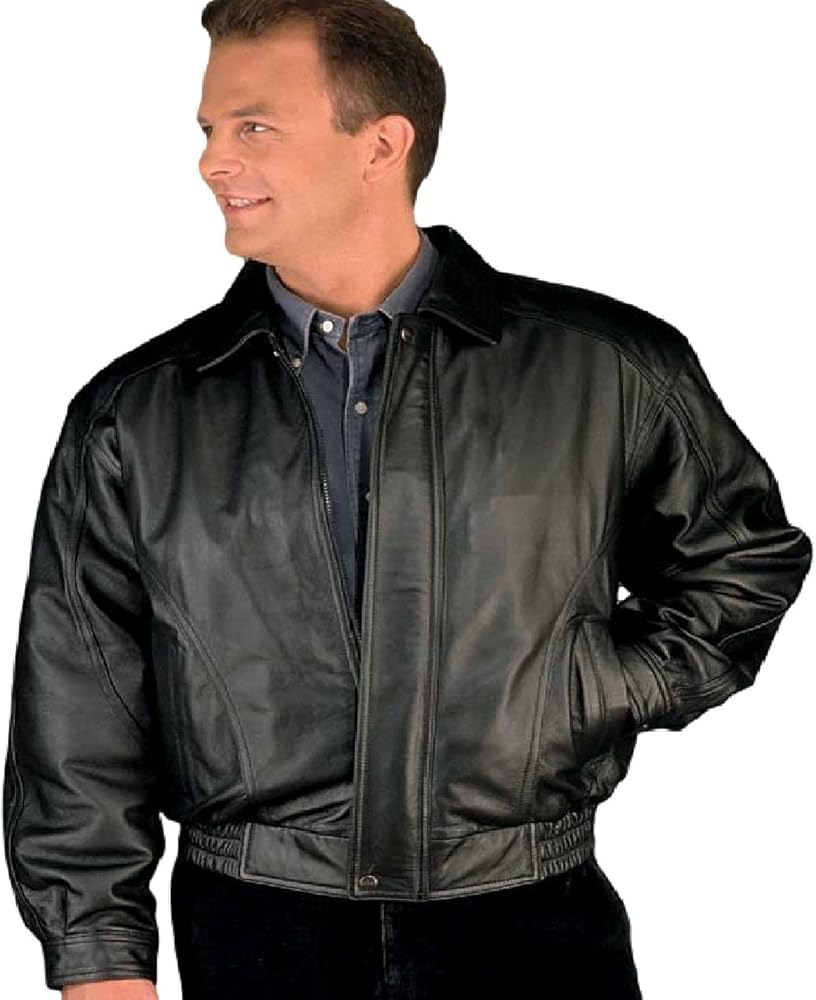 An application scenario or product detail of custom leather bomber jacket - Image 15