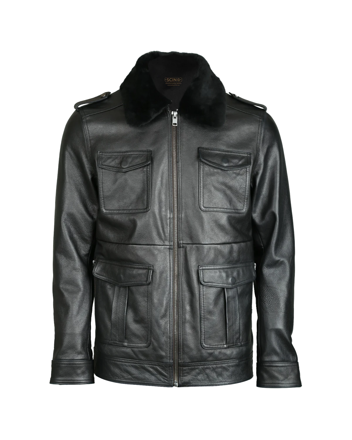 An application scenario or product detail of custom leather bomber jacket - Image 21