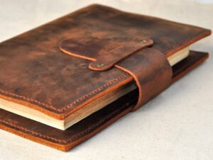 Featured image for the custom leather book cover guide