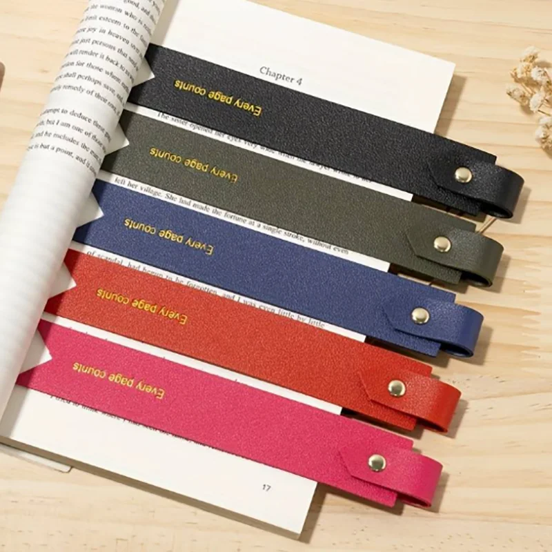 An application scenario or product detail of custom leather bookmarks - Image 22