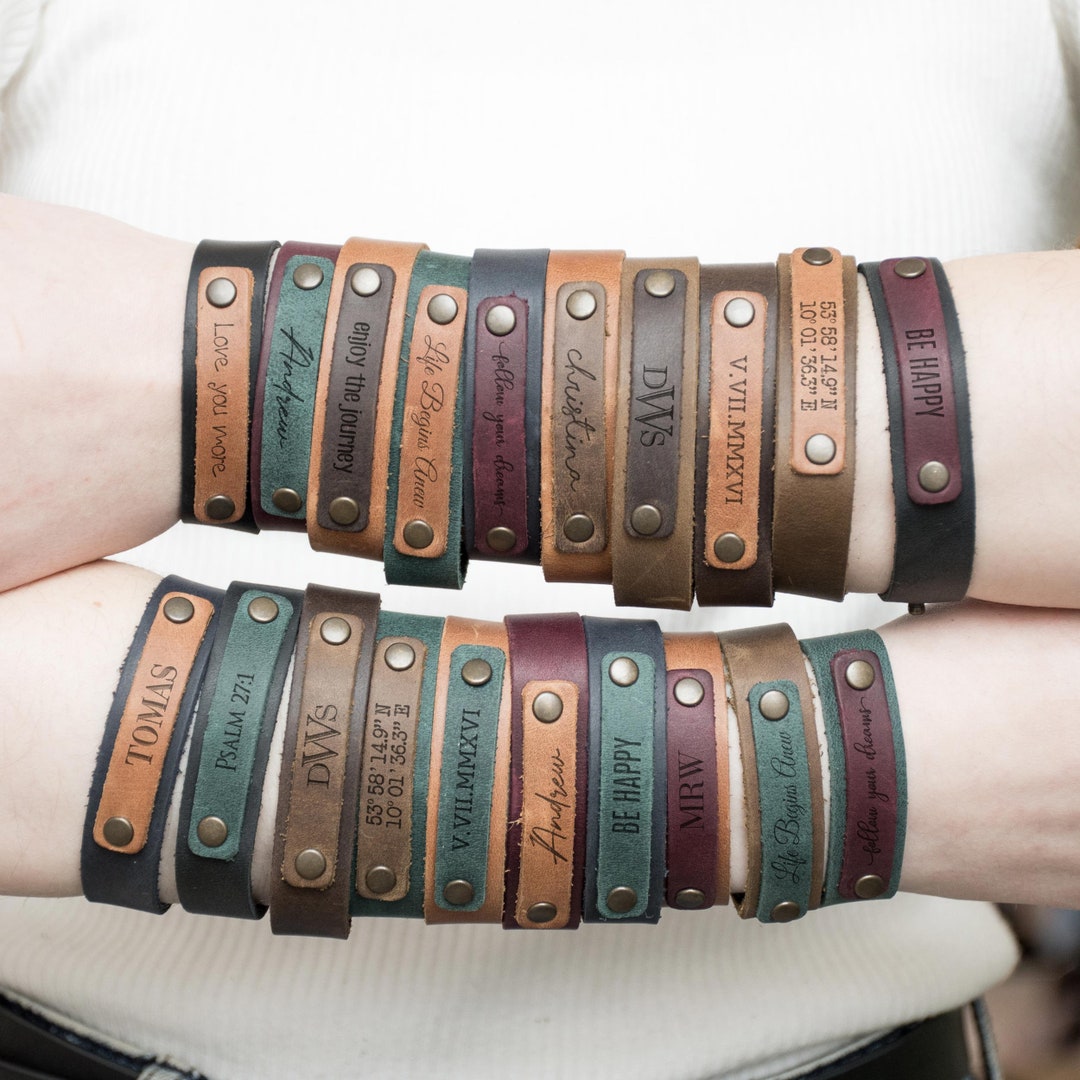 An application scenario or product detail of custom leather bracelets - Image 4