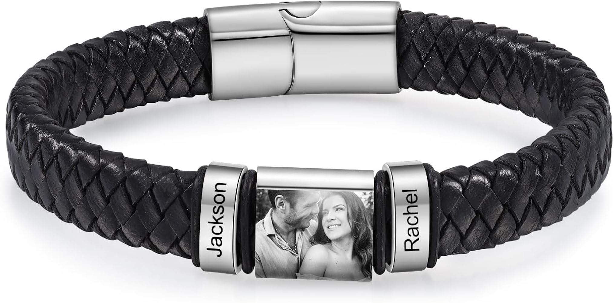 An application scenario or product detail of custom leather bracelets for him - Image 1