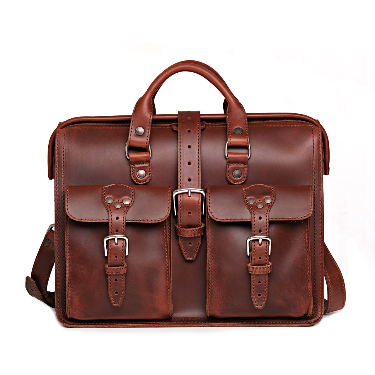 An application scenario or product detail of custom leather briefcase - Image 2