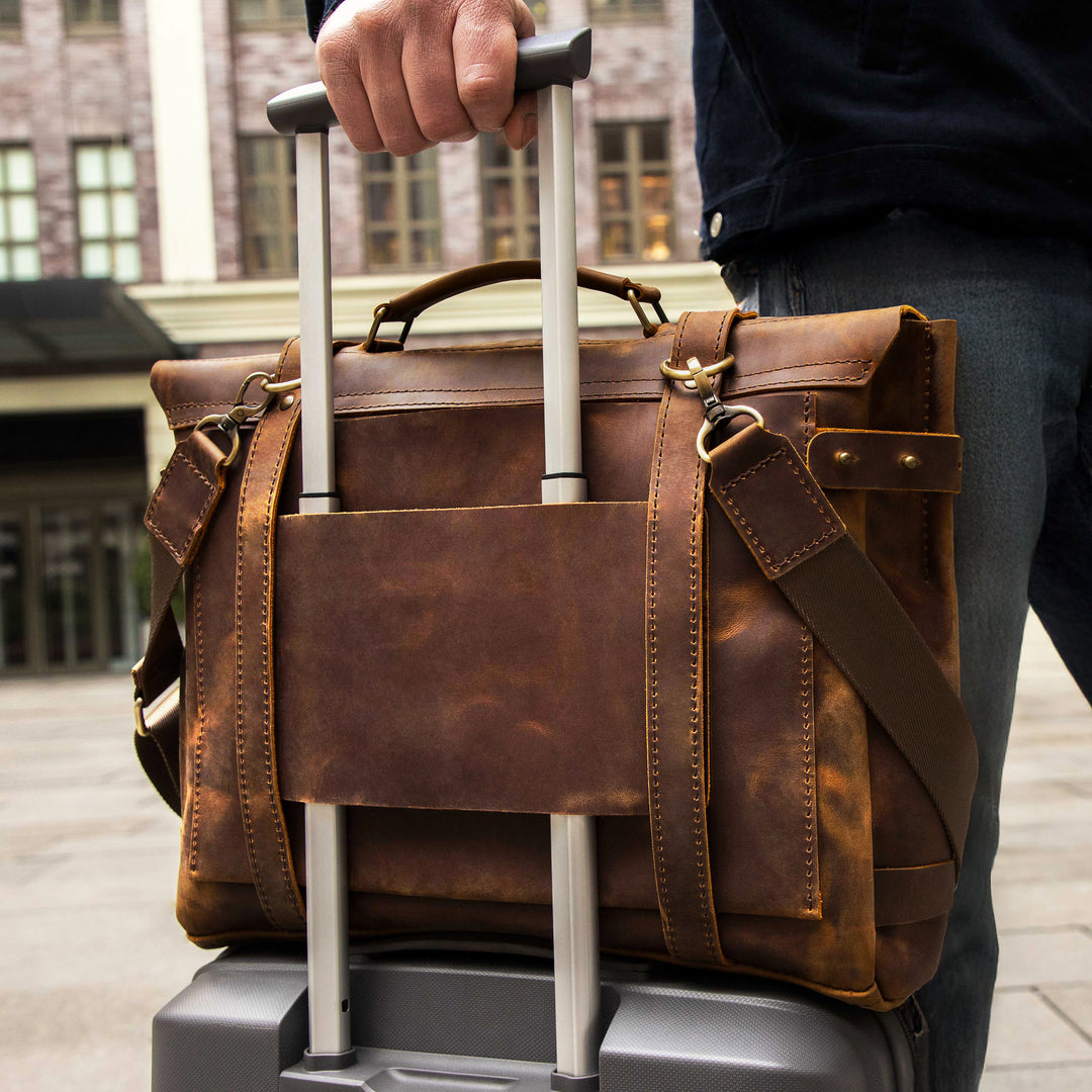 An application scenario or product detail of custom leather briefcase - Image 23