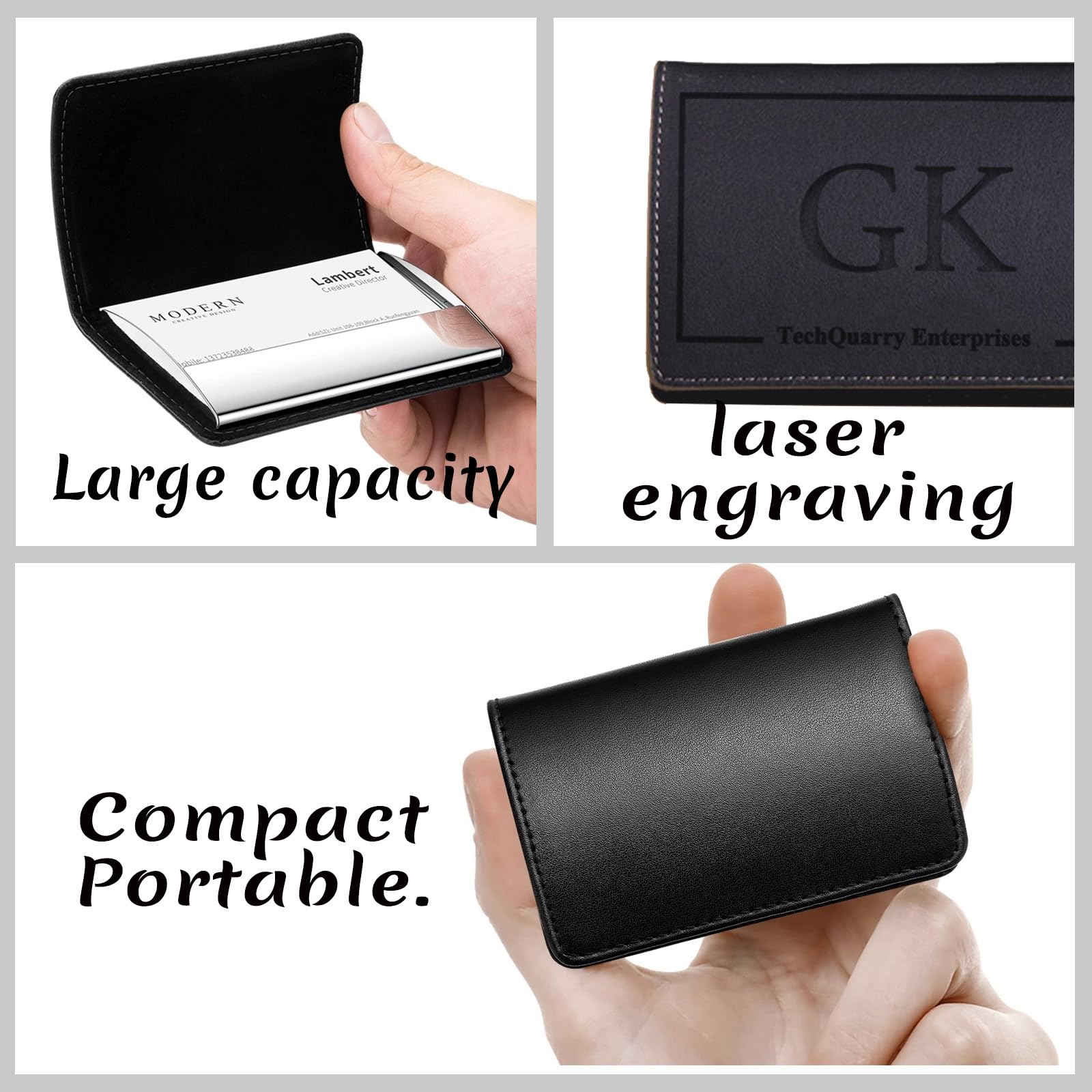 An application scenario or product detail of custom leather business card holder - Image 16