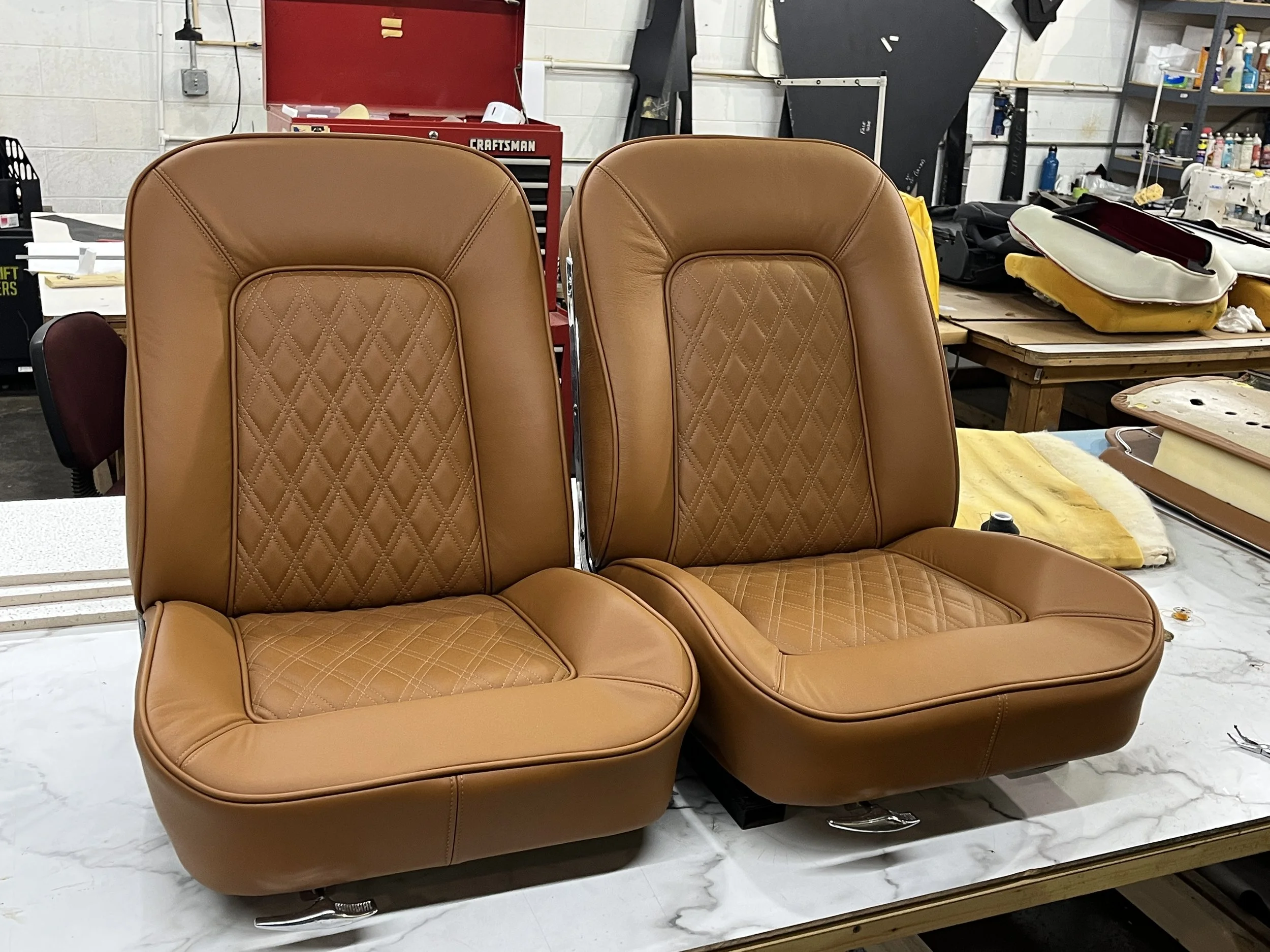 An application scenario or product detail of custom leather car upholstery - Image 21
