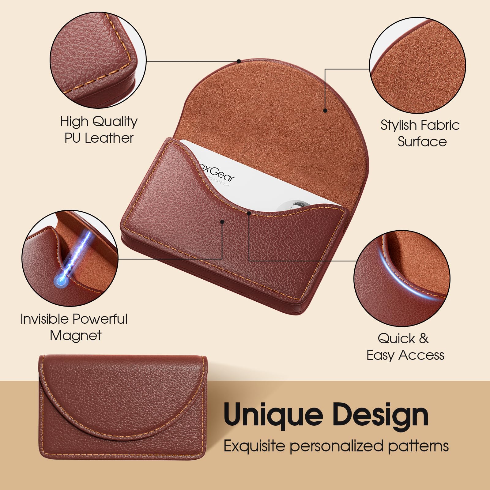 An application scenario or product detail of custom leather card holder - Image 8