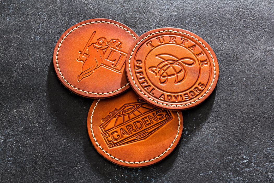 An application scenario or product detail of custom leather coasters - Image 18