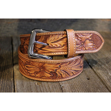 An application scenario or product detail of custom leather cowboy belts - Image 1